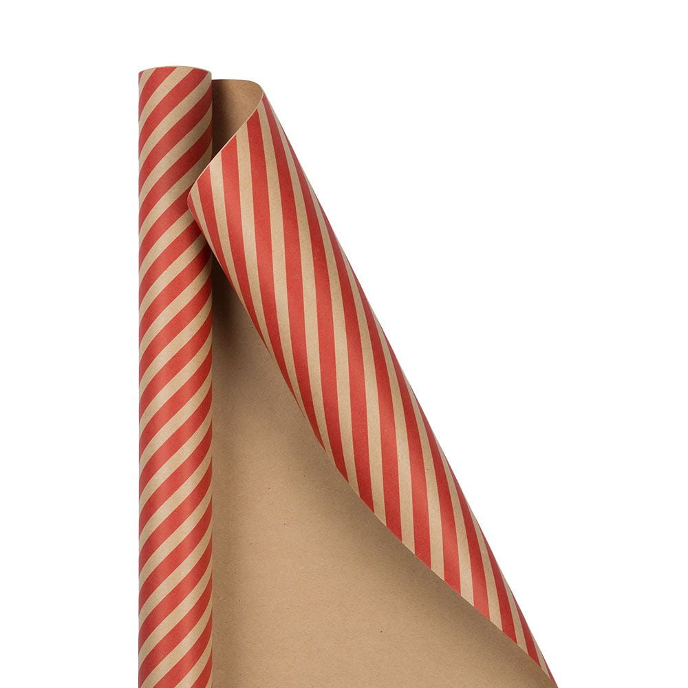 Large Red Dot & Stripe Bulk Wrapping Paper - 833 Ft Roll, 2082.5 Sq Ft  Coverage