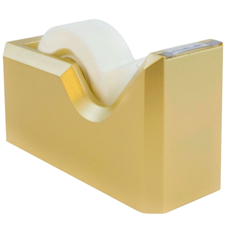 JAM Paper & Envelope Colorful Adhesive Tape Dispenser, Gold