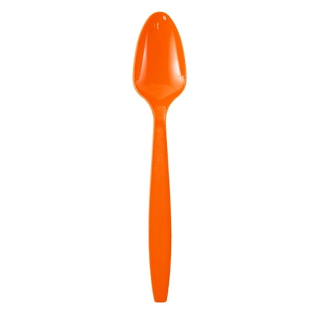 JAM Paper & Envelope Disposable Plastic Spoons Party Pack, Orange, 100/Box