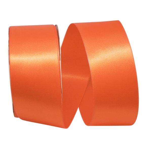 JAM Paper Double Face Satin Orange Polyester Ribbon, 1800 x 2.25