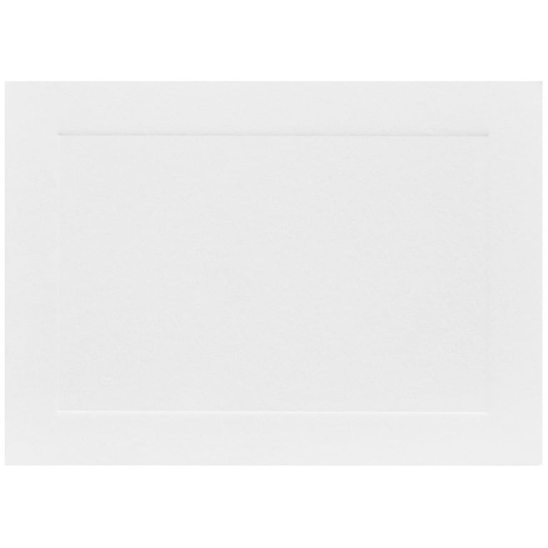 Jam Paper Flat Note Cards - 3 1/2 x 4 7/8 - White Panel - 100/Pack