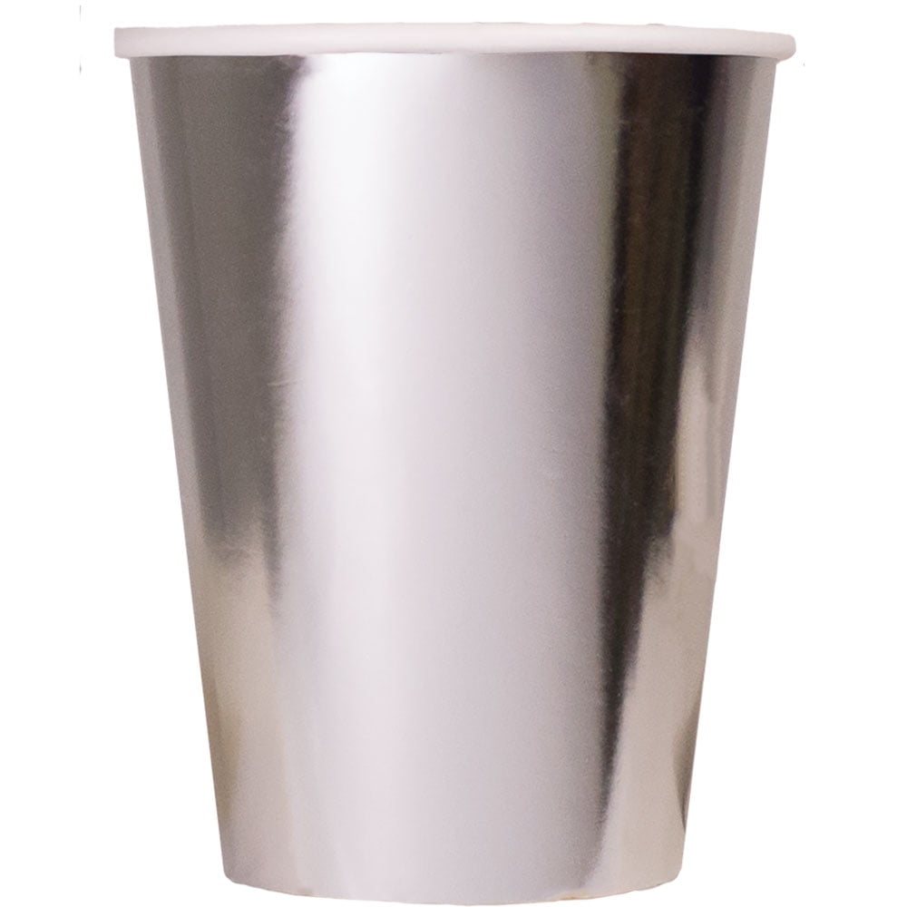 JAM Paper & Envelope Foil Paper Cups, 12 oz, Silver, 8/Pack - Walmart.com