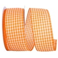 thumbnail image 1 of JAM Paper & Envelope Geometrics Checks Gingham Ribbon, Orange, 2.5in x 10yd, 1/Pack, 1 of 5