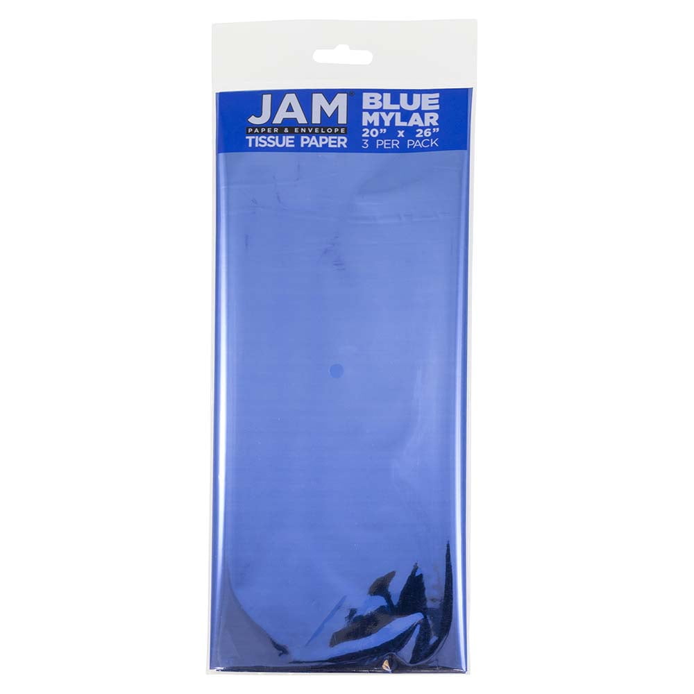 JAM Paper & Envelope Matte Presidential Blue Wrapping Paper, 25 Sq. ft, 1  Pack