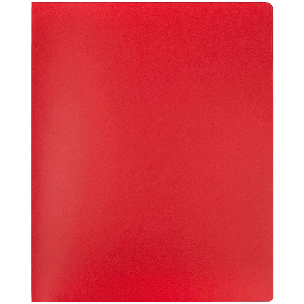 JAM Paper & Envelope Heavy Duty Plastic Multi Pocket Folders, 6 Pocket