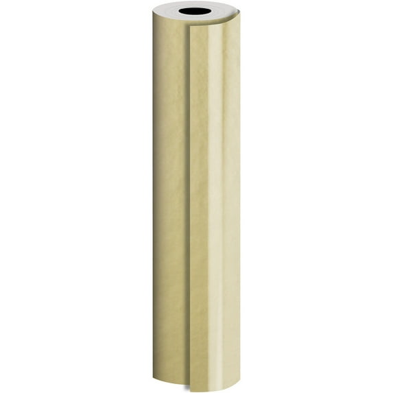 JAM Paper & Envelope Industrial Bulk Gift Wrap, 1/Pack, Matte Metallic Gold, 834 Sq ft (1/2 Ream)