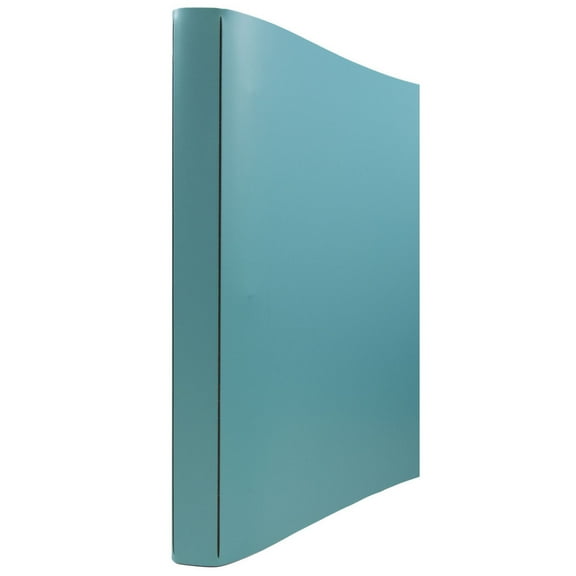 JAM Paper Italian Leather 3/4 in Binders, 3 Metal Rings, Turquoise, 1/Pack