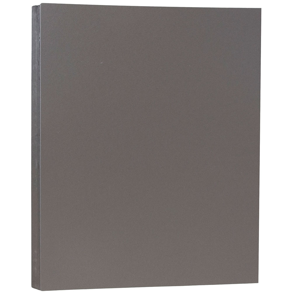 Jam Cardstock, 8.5 x 11, 80lb Dark Gray, 50/Pack