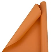 JAM Paper & Envelope Matte Orange Wrapping Paper, All Occasion, 25 Sq. ft, 1/Pack