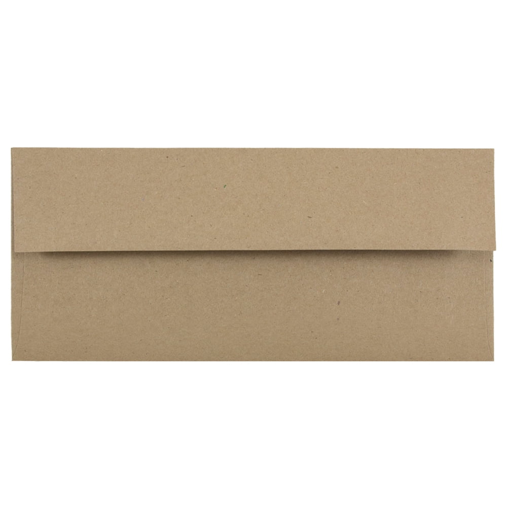 JAM Paper & Envelope No. 10 Envelopes, 4 1/8 x 9 1/2, Brown Kraft, 25/Pack
