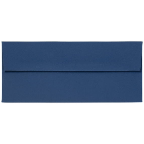 JAM Paper & Envelope No. 10 Envelopes, 4 1/8 x 9 1/2, Dark Blue, 1000/Carton