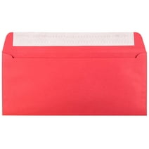JAM Paper & Envelope No. 10 Peal & Seal Envelopes, 4 1/8 x 9 1/2, Red, 50 per Pack