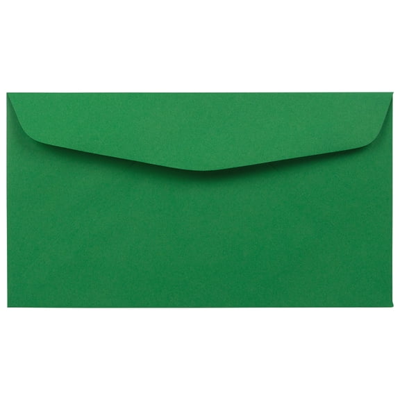 JAM Paper & Envelope No. 6 3/4 Envelopes, 3 5/8 x 6 1/2, Green, 25/Pack