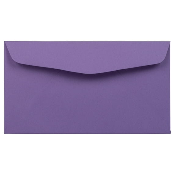 JAM Paper & Envelope No. 6 3/4 Envelopes, 3 5/8 x 6 1/2, Violet Purple, 25/Pack