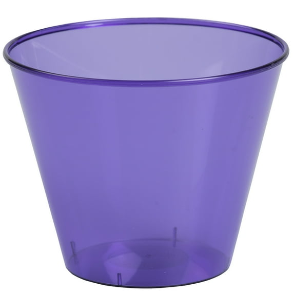 JAM Paper & Envelope Plastic Glasses Party Pack, 9 oz, Purple Violet, 72 Disposable Plastic Cups/Pack
