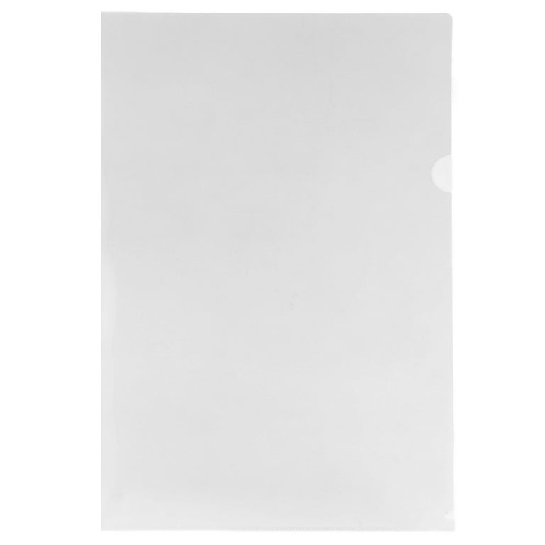Jam Paper Plastic Sleeves, Tabloid, 11 3/8 x 17 3/8, Clear, 12/Pack