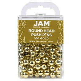 Gold Map Pins, Round-Top Push Pins
