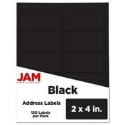 JAM Paper & Envelope Shipping Address Labels, 2 x 4, Black, 120/Pack