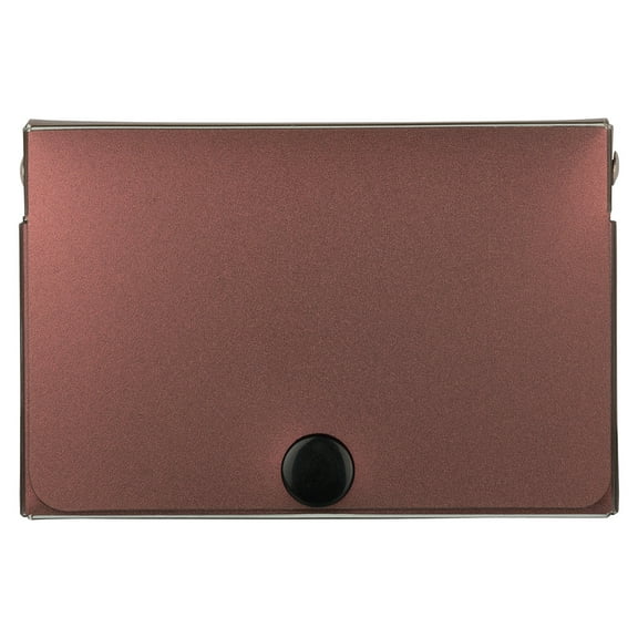 JAM Paper Sliding Snap Business Card Holder Case, 1/Pack, Copper Bronze