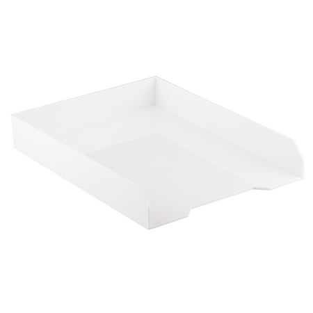 JAM Paper & Envelope Stackable Paper Trays, White, 1/Pack