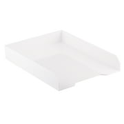 JAM Paper & Envelope Stackable Paper Trays, White, 1/Pack