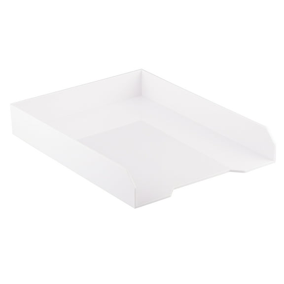 JAM Paper & Envelope Stackable Paper Trays, White, 1/Pack