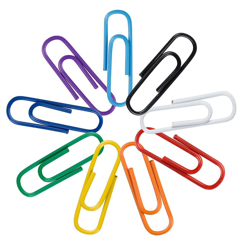 JAM Paper & Envelope Standard Paper Clips, Assorted Colors, Small 1 ...