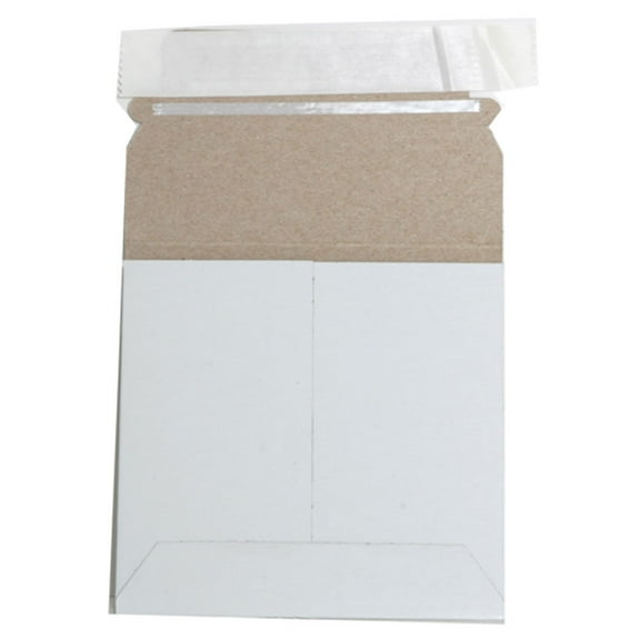 JAM Paper & Envelope Stay-Flat Photo Mailer Envelopes with Peel & Seal Closure, 6 x 6, White, 6 Rigid Mailers/Pack