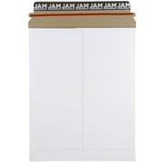 JAM Paper & Envelope Stay-Flat Photo Mailer Envelopes with Peel & Seal Closure, 9 3/4 x 12 1/4, White, Sold Individually