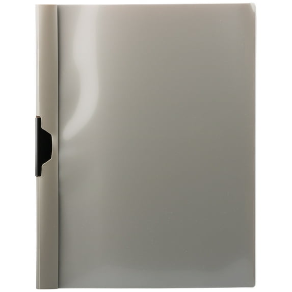 JAM Paper & Envelope Swing Lock Plastic Report Covers, 9 x 12, Smoke Grey, 3/Pack