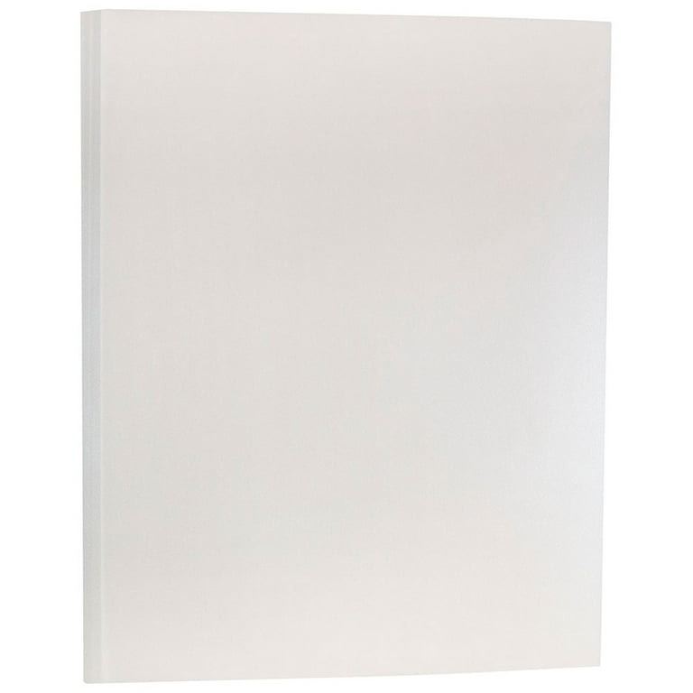 JAM Paper & Envelope Translucent Vellum Paper, 8.5 x 11, 30lb Platinum  Silver, 100 per Pack