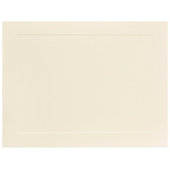 JAM Paper Flat Note Cards, 4 1/4 x 5 1/2, 50/Pack, Ivory Panel