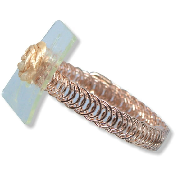 JAM Paper Floral Corsage Cuff, Rose Gold, 1.5 in, 1/Pack