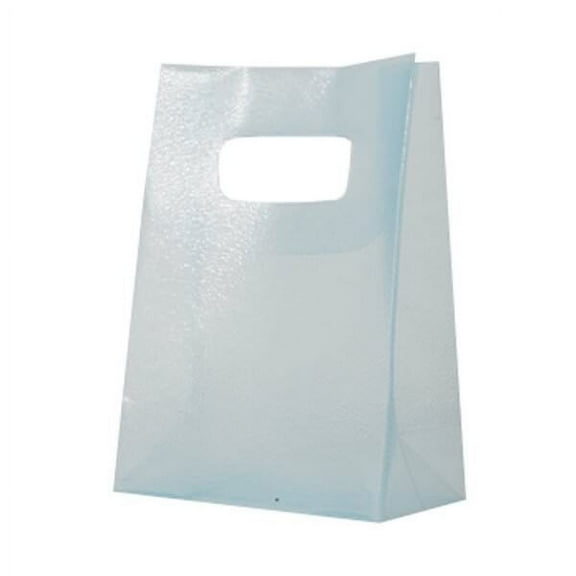 JAM Paper Frosted Lunch Bags, 3 x 4 x 1.5, Blue, 500/Pack, Small