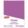 thumbnail image 1 of JAM Paper Full Page Labels, 8.5 x 11, Violet, 10 per Pack, 1 of 5