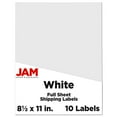 thumbnail image 1 of JAM Paper Full Page Labels, 8.5 x 11, White, 10 per Pack, 1 of 6