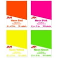 thumbnail image 1 of JAM Paper Full Page Shipping Labels, 8 1/2 x 11, Assorted Neon Colors, 40 Sheets per Pack, 1 of 5