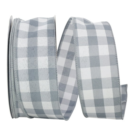 JAM Paper Geometrics Checks Celine, Grey, 2.5in x 10yd, 1/Pack