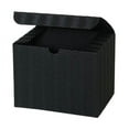 thumbnail image 1 of JAM Paper Gift Boxes, 4.5x4.5x6, 1/Pack, Black Corrugated Wave, 1 of 1