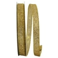 thumbnail image 1 of JAM Paper Glitter Christmas Gold Nylon Ribbon, 25yd x 0.62in, 1/Pack, 1 of 1