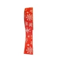 thumbnail image 1 of JAM Paper Glitter Snowflake Christmas Red Polyester Ribbon, 25yd x 1.5in, 1/Pack, 1 of 5