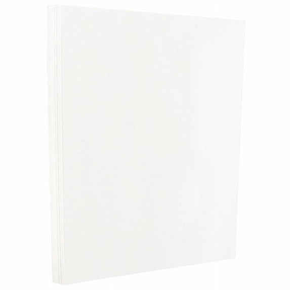 JAM Paper Glossy, 8 1/2 x 11, White 2 Sided, 100lb, 50 per Pack