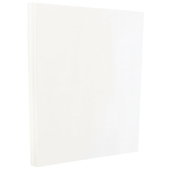 JAM Paper Glossy Cardstock, 8 1/2 x 11, 80lb White, 100 per Pack