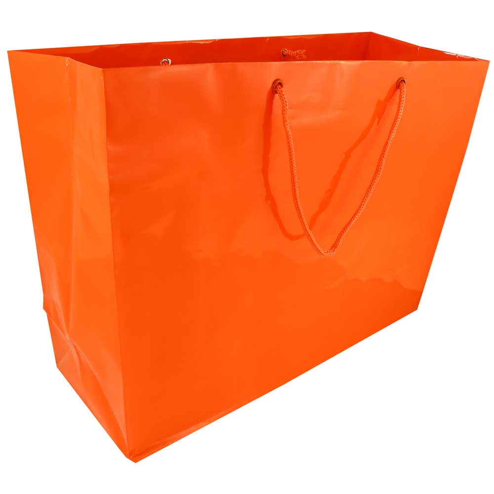 JAM Paper Glossy Gift Bag 16 X 12 X 6 Orange X Large Horizontal 1 JAM Paper Glossy Gift Bag 16 X 12 X 6 Orange X Large Horizontal 1