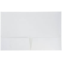 JAM Paper Glossy Two Pocket Folders, White, 25 per Pack