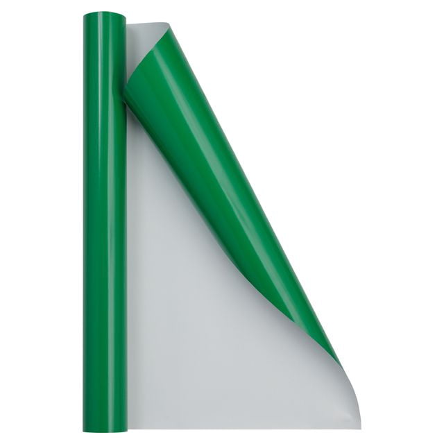 JAM Paper Glossy Wrapping Paper, 26.3 Sq ft (17 in x 18 Ft), Green, 1/Pack