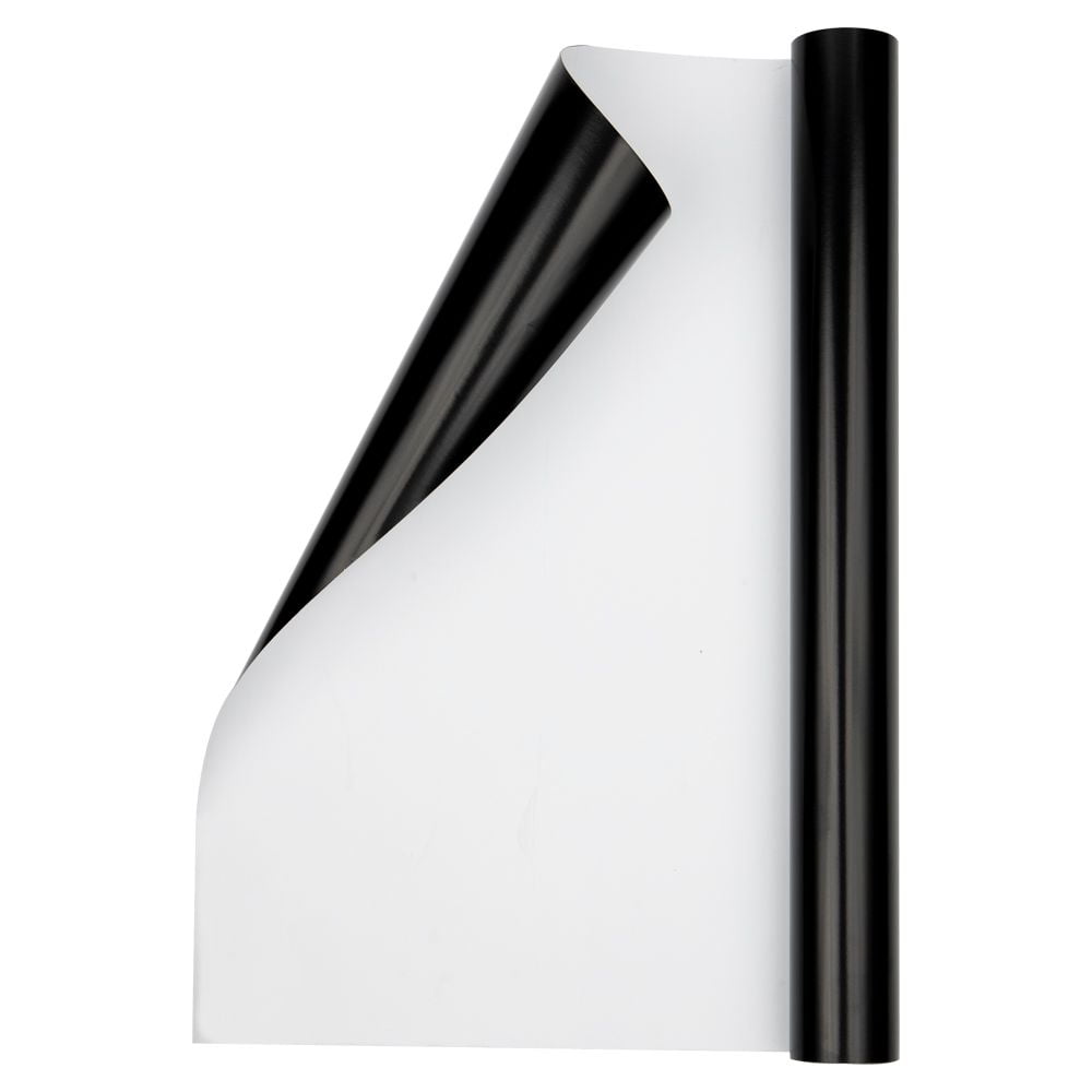 JAM Paper Glossy Wrapping Paper, 26.3 sq ft (17 in x 18 ft), Glossy Black, Roll Sold Individually