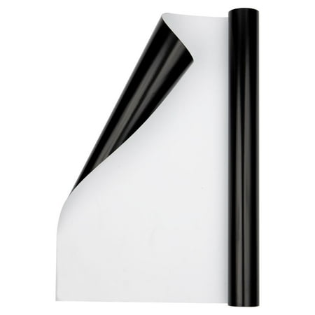 JAM Paper Glossy Wrapping Paper, 26.3 sq ft (17 in x 18 ft), Glossy Black, Roll Sold Individually