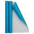 thumbnail image 1 of JAM Paper Glossy Wrapping Paper, 52.6 Sq ft Total (17 in x 18 Ft Each), Bright Blue, 2 Rolls, 1 of 5