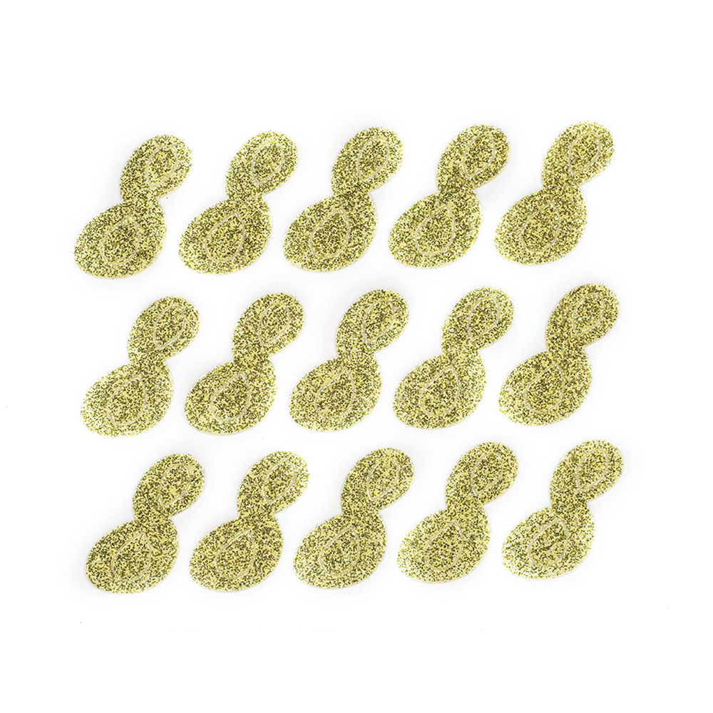 JAM Paper Gold #8 Script Stickers, 15/Stickers